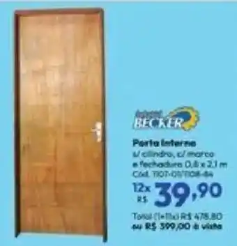 Lojas Becker Porta interna oferta