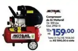 Lojas Becker Compressor de Ar Motomil 7,6 120 Lbs oferta