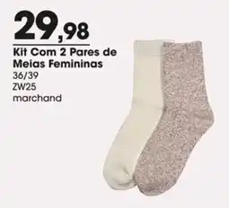 Zaffari Kit Com 2 Pares de Meias Femininas oferta