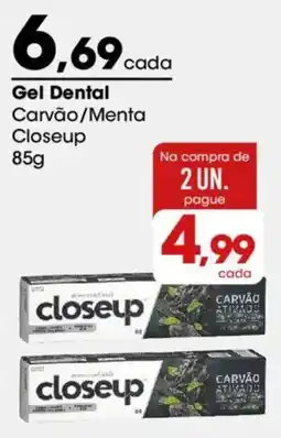 Zaffari Gel Dental Carvão/Menta Closeup oferta