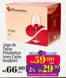 Muffato Jogo de Taças Pasabahçe Ivory oferta