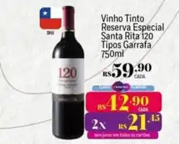 Muffato Vinho Tinto Especial Santa Rita 120 oferta