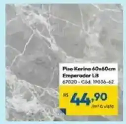 Lojas Becker Piso Korina 60x60cm Emperador LB oferta