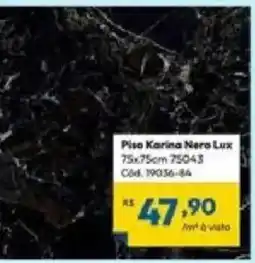 Lojas Becker Piso Karina Nero Lux oferta