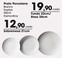 Zaffari Prato Porcelana Branco Sophia oferta