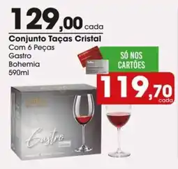 Zaffari Conjunto Taças Cristal oferta