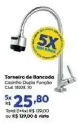 Lojas Becker Torneira de Bancada Casinha Dupla Função oferta