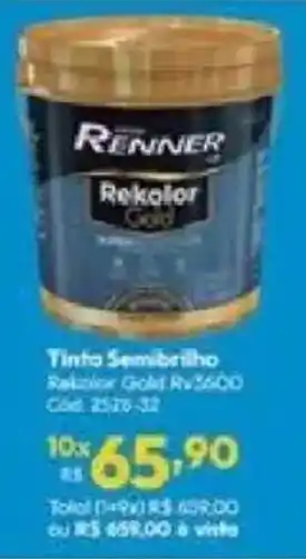 Lojas Becker Tinta semibrilho rekolor gold oferta