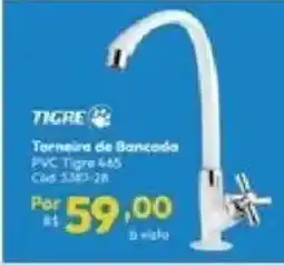 Lojas Becker Torneira de Bancada PVC Tigre 445 oferta