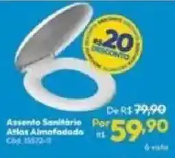 Lojas Becker Assento Sanitário Atlas Almofadado oferta