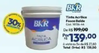 Lojas Becker tinta acrilica fosca balde oferta