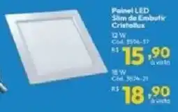 Lojas Becker Painel led slim de embutir cristalux oferta