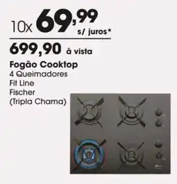 Zaffari Fogão Cooktop 4 Queimadores Fit Line Fischer oferta