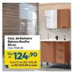Lojas Becker Conj. de Banheiro Balcony Banfim oferta