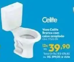 Lojas Becker Vaso Celite Branco com caixa acoplado oferta