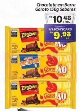 Comper Chocolate em Barra Garoto S sabores oferta
