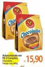 Atacadão 3 corações - achocolatado em po oferta