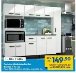 Lojas Becker Cozinha Modulada Berlim Branca 4 Peças oferta