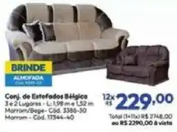 Lojas Becker Conj. de Estofados Bélgica oferta