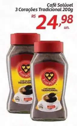 Comper Café Solúvel 3 Corações Tradicional oferta