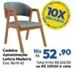 Lojas Becker Cadeira Aproximação Leticia Madeira oferta