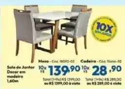 Lojas Becker Sala de Jantar Decor em madeireira oferta