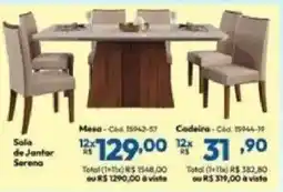 Lojas Becker Sala de Jantar Serena oferta