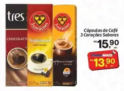Comper Cápsulas de Café 3 Corações Sabores oferta