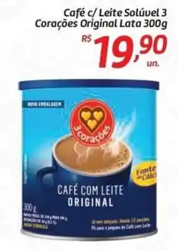 Comper Café c/ Leite Solúvel 3 Corações Original oferta