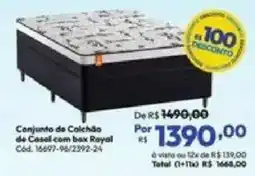 Lojas Becker Conjunto de Colchão de Casal com box Royal oferta