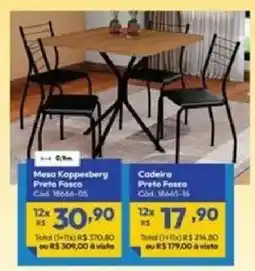 Lojas Becker Mesa Kappesberg Preto Fosco oferta