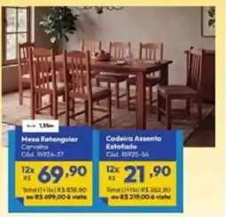 Lojas Becker Mesa Retangular Corvália oferta