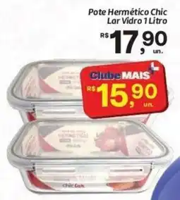 Comper Pote Hermético Chic Lar Vidro 1 Litro oferta