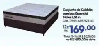 Lojas Becker Conjunto de Colchão com box Essencial oferta