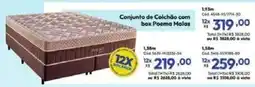 Lojas Becker Conjunto de Colchão com box Poema Molas oferta