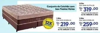 Lojas Becker Conjunto de Colchão com box Poema Molas oferta
