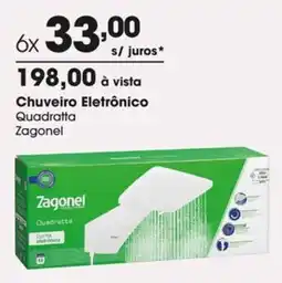 Zaffari Chuveiro Eletrônico Quadratta Zagonel oferta