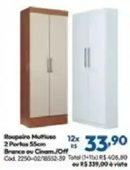 Lojas Becker Roupeiro Multiuso 2 Portas 55cm oferta