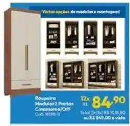 Lojas Becker Roupeiro modular 2 portas oferta