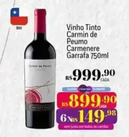 Muffato Vinho Tinto Carmin de Peumo oferta