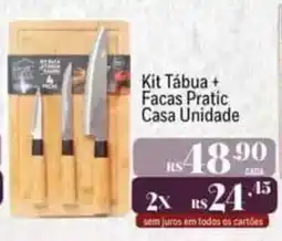 Muffato kit tábua + facas pratic casa unidade oferta