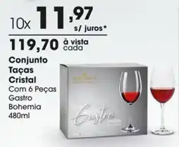 Zaffari Conjunto Taças Cristal Com 6 Peças Gastro Bohemia oferta