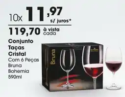 Zaffari Conjunto Taças Cristal Bruna Bohemia oferta