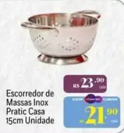 Muffato Escorredor de Massas Inox Pratic Casa oferta