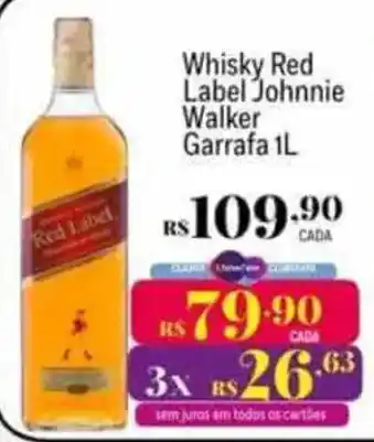 Muffato Whisky Red Label Johnnie Walker Garrafa 1L oferta