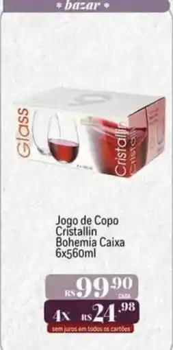 Muffato Jogo de Copo Cristallin Bohemia oferta