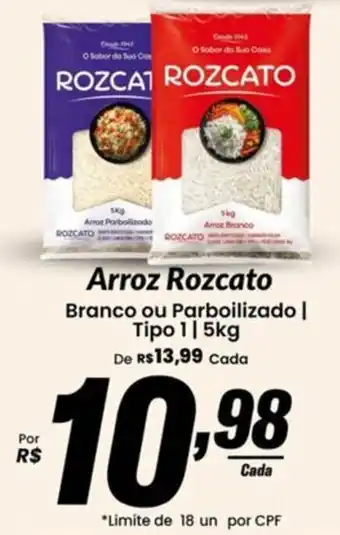 Arroz Rozcato Branco ou Parboilizado