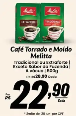 Stok Center Café Torrado e Moído Melitta oferta
