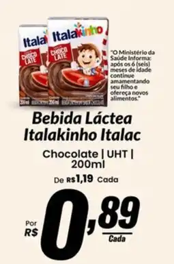 Stok Center Bebida Láctea Italakinho Italac Chocolate oferta