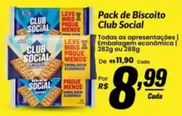 Stok Center Pack de Biscoito Club Social oferta